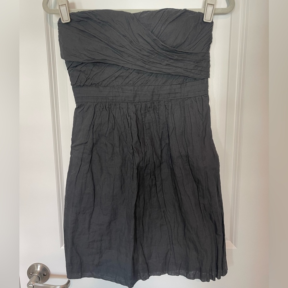 Jcrew dark gray mini dress strapless